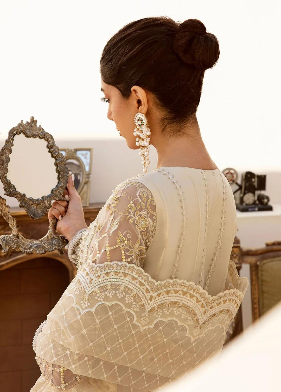 Nyra By Akbar Aslam Embroidered Organza Suits Unstitched 4 Piece  1470 Tyla - Luxury Collection