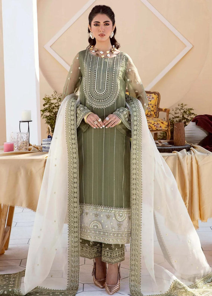 Nyra By Akbar Aslam Embroidered Organza Suits Unstitched 4 Piece  1471 Rehema - Luxury Collection