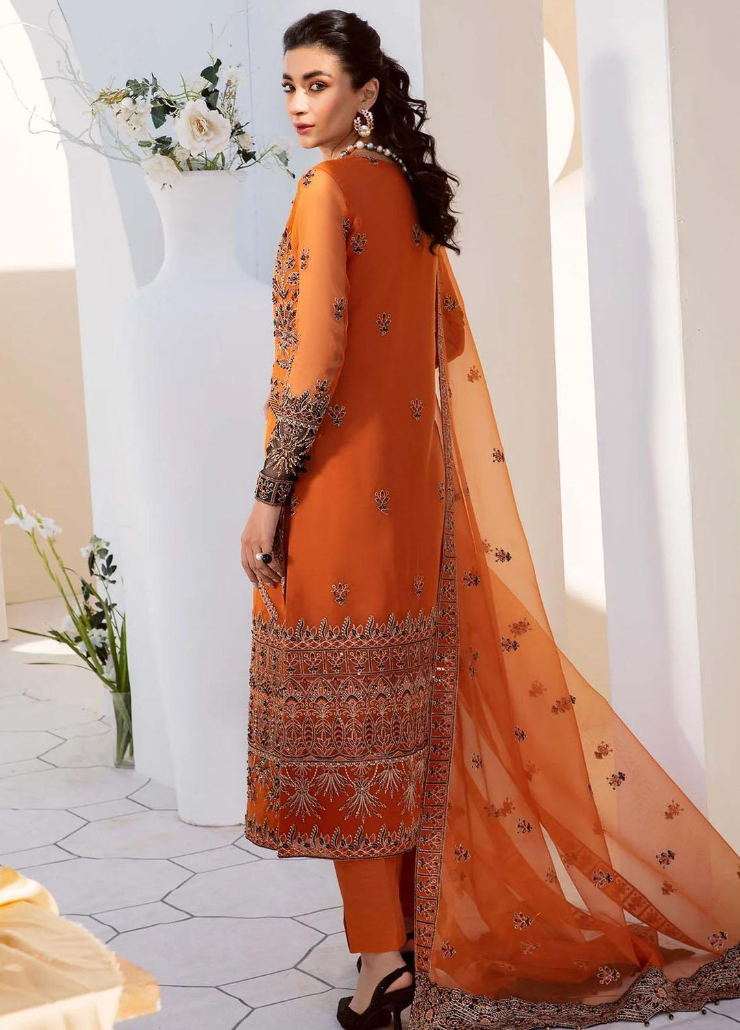 Nyra By Akbar Aslam Embroidered Organza Suits Unstitched 4 Piece  1473 Alani - Luxury Collection