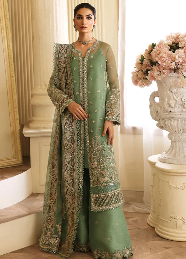 Nyra Pret Embroidered Organza 3 Piece Suit Sapphire