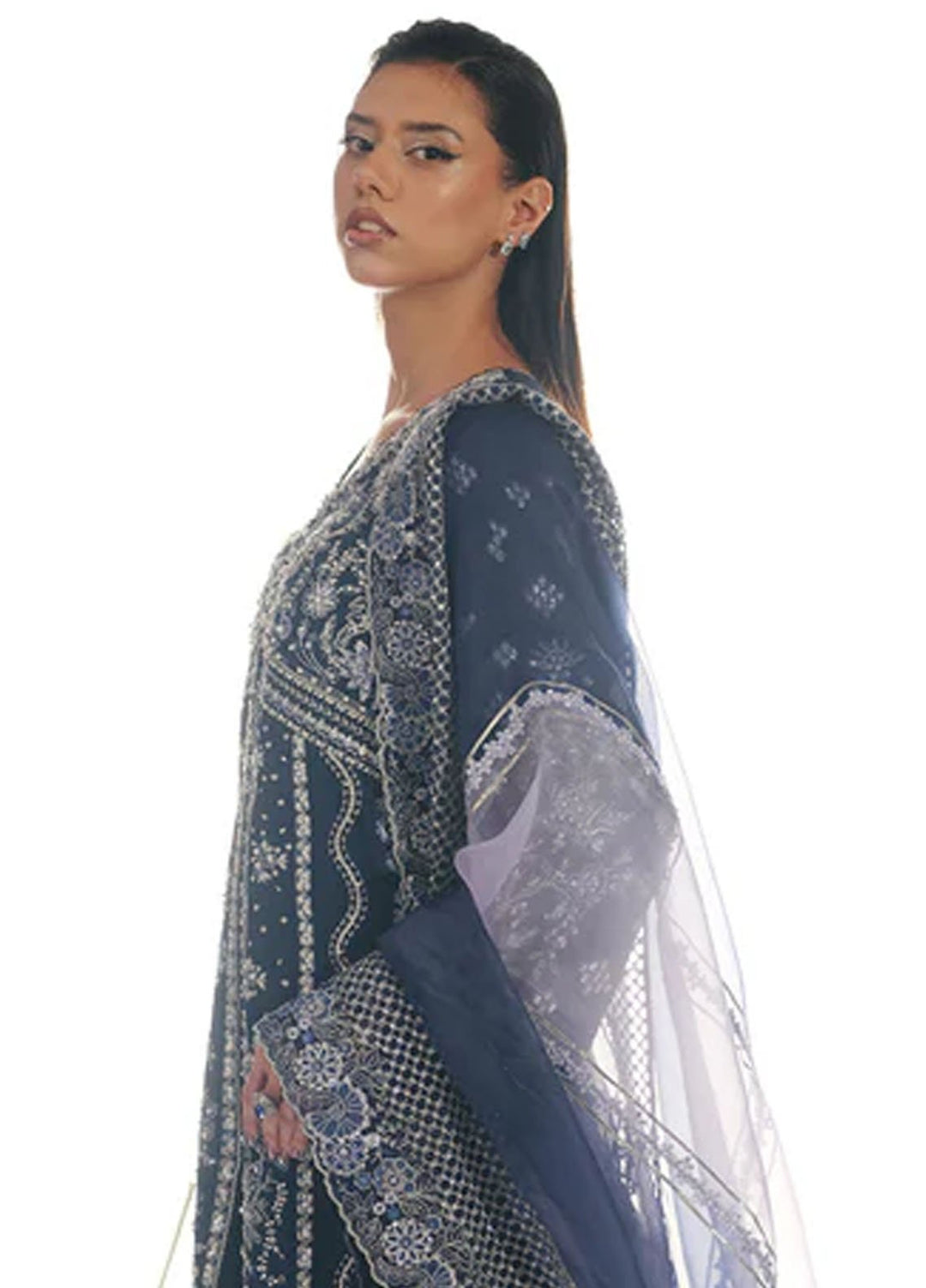 Nyra Pret Embroidered Silk 3 Piece Suit Esra