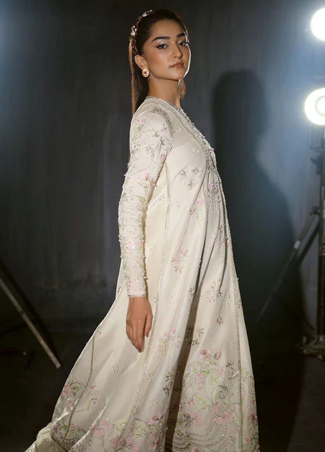 Nyra Pret Embroidered Silk 3 Piece Suit Heer