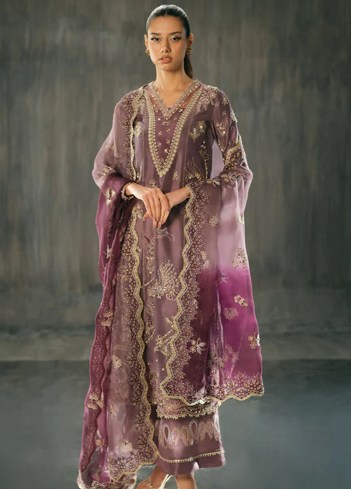 Nyra Pret Embroidered Silk 3 Piece Suit Lilly
