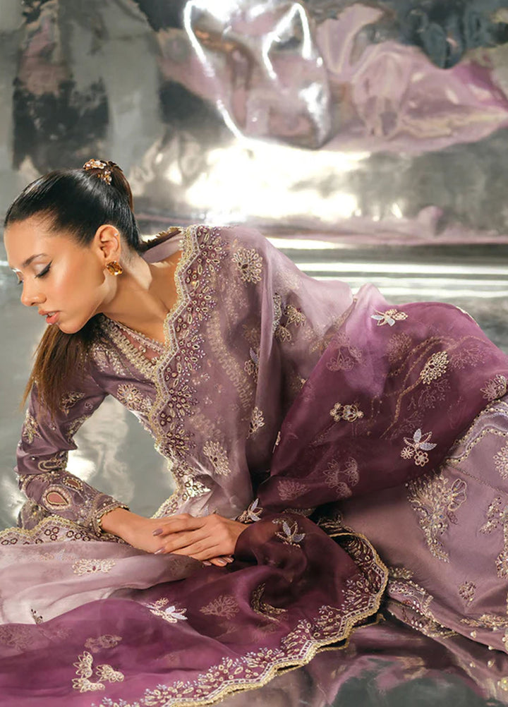 Nyra Pret Embroidered Silk 3 Piece Suit Lilly