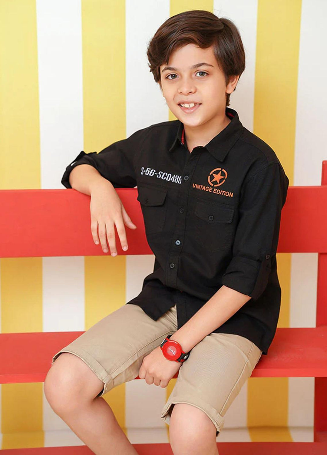 Ochre Cotton Casual Shirt for Boys -  OBS 70