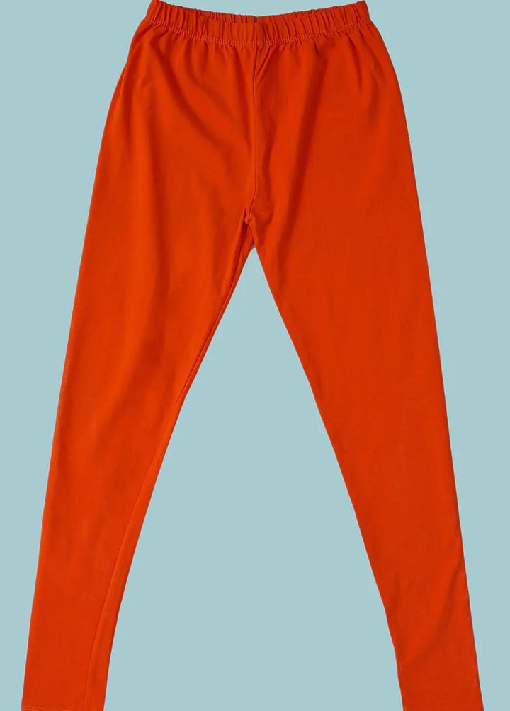 Ochre Jersey Casual Bottom for Girls - OJL-01-Orange