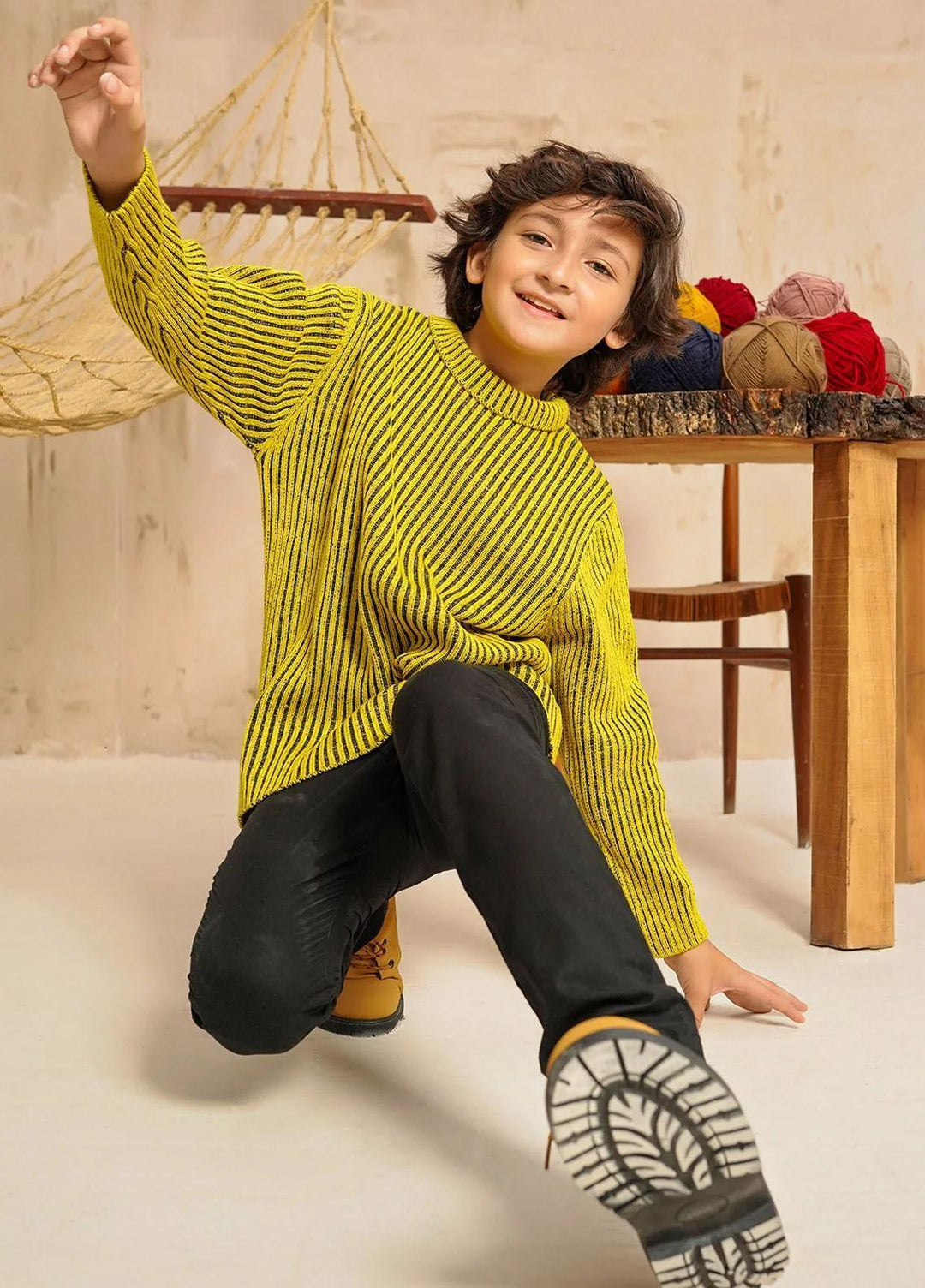 Ochre Viscose Western Sweaters for Boys -  OWSB-14
