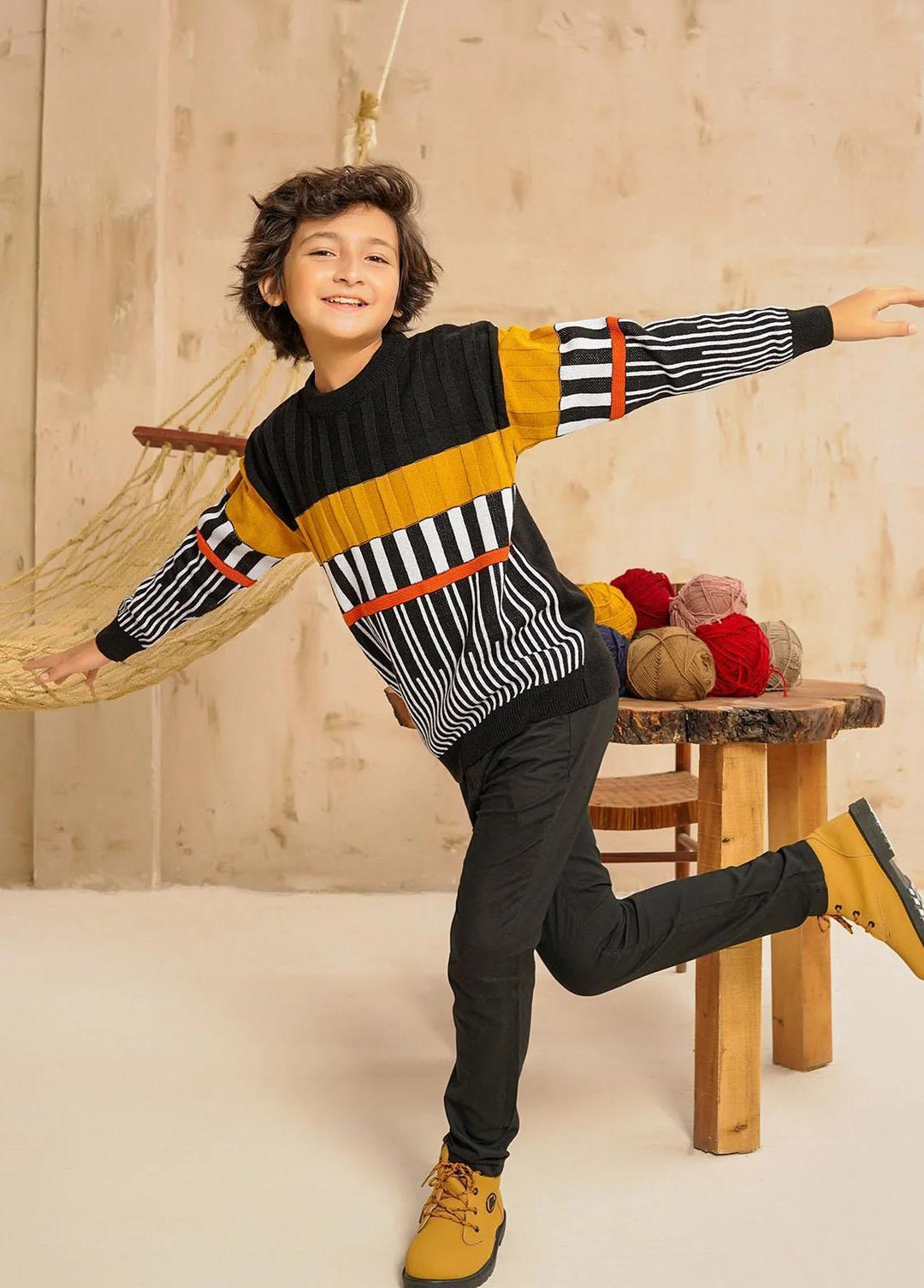 Ochre Viscose Western Sweaters for Boys -  OWSB-17