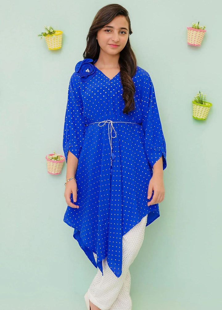 Ochre Cotton Western 2 Piece Suit for Girls -  OFW-FC-06