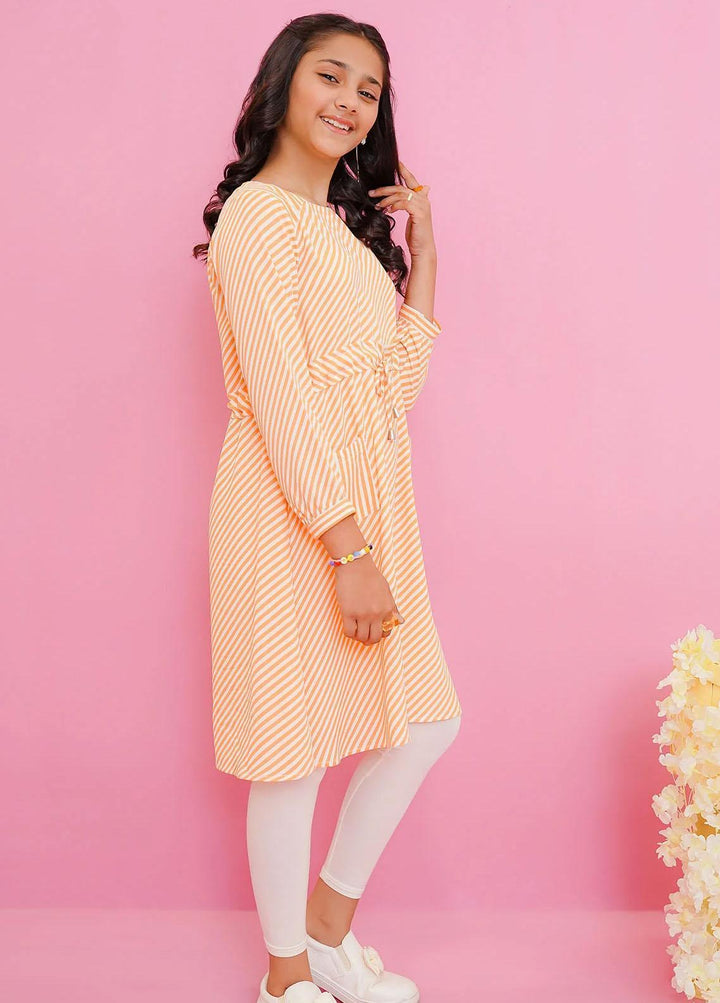 Ochre Georgette Western Top for Girls -  OWT-607