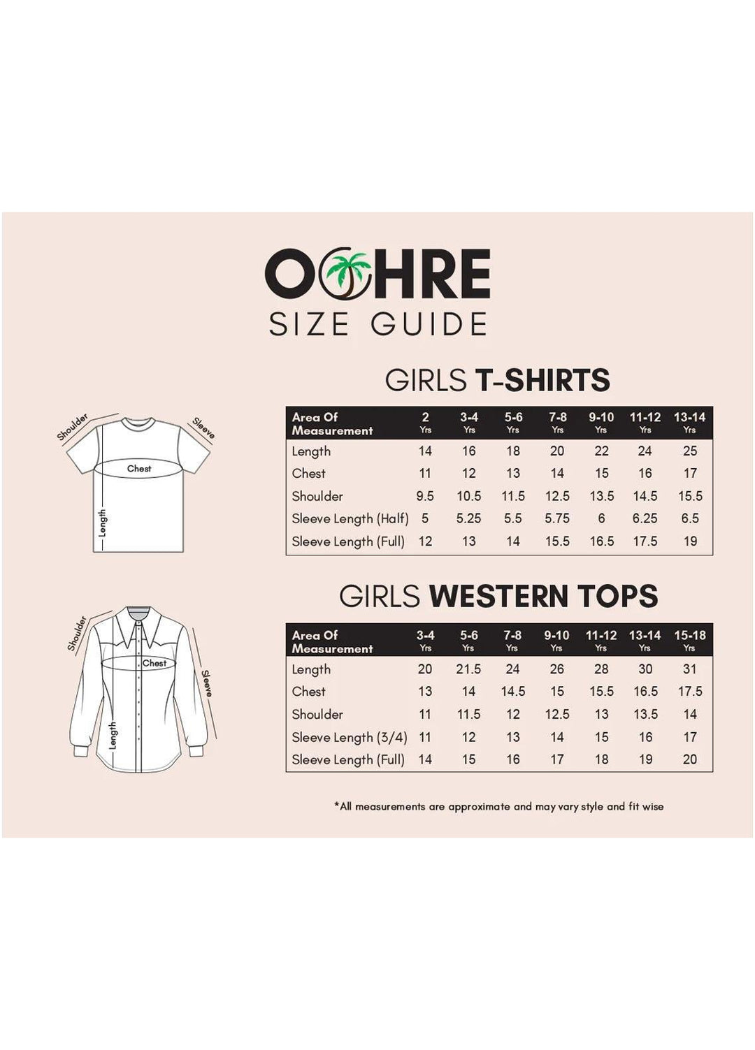 Ochre   T-Shirt for Girls -  OGK 211