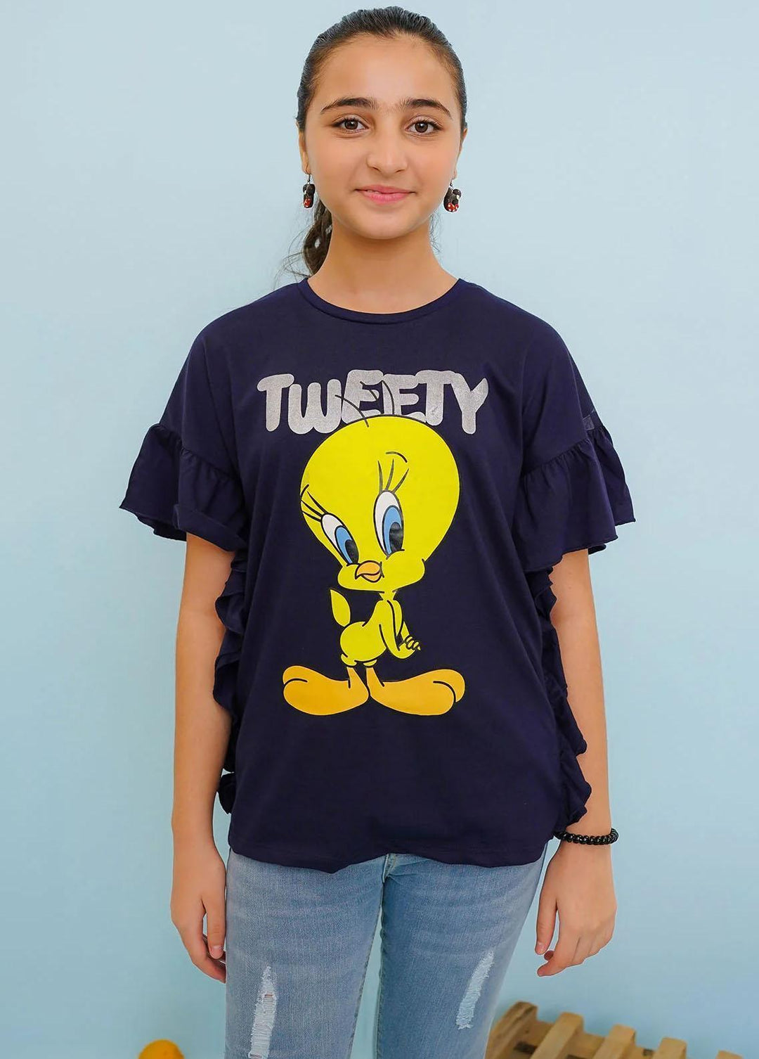 Ochre Jersey Fancy T-Shirts for Girls -  OGK-300