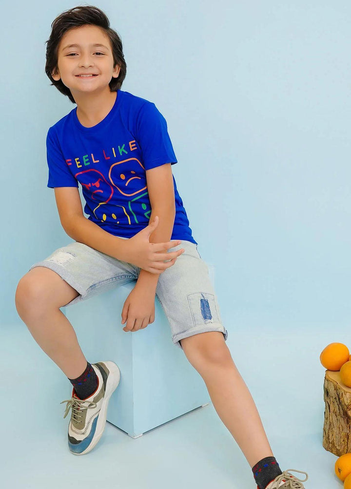 Ochre Jersey Fancy T-Shirts for Boys -  OKB-289