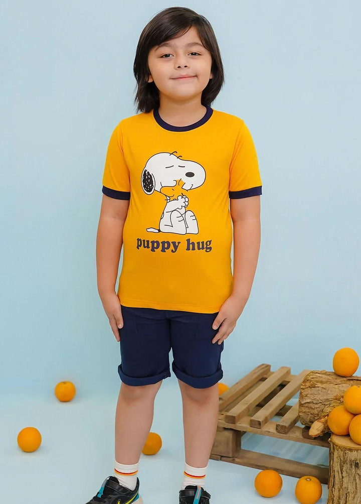 Ochre Jersey Fancy T-Shirts for Boys -  OKB-291