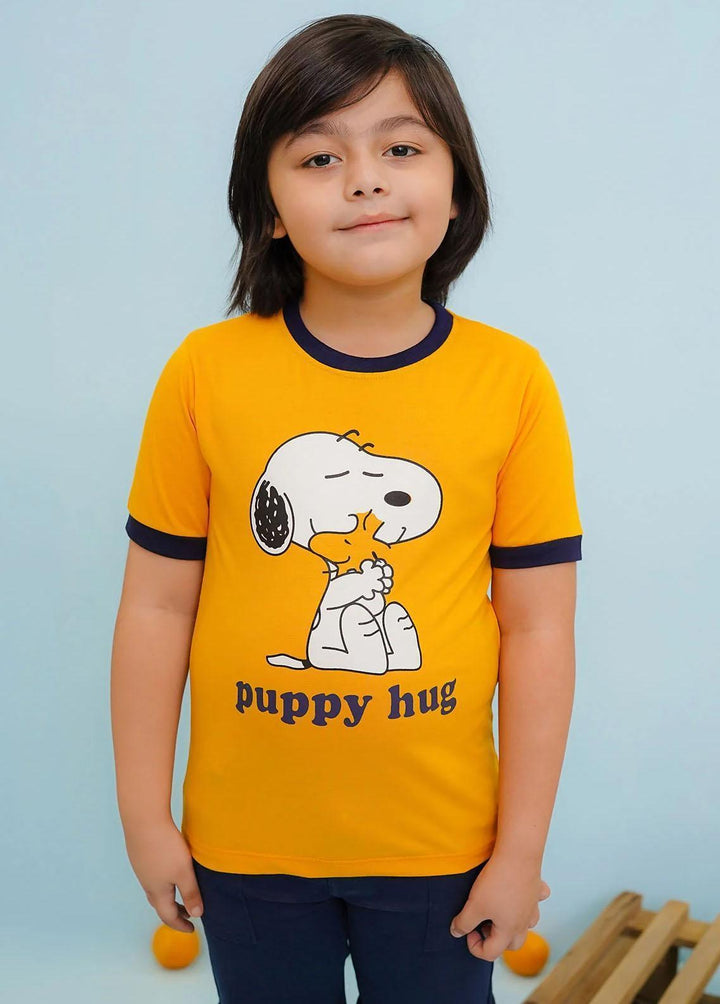 Ochre Jersey Fancy T-Shirts for Boys -  OKB-291