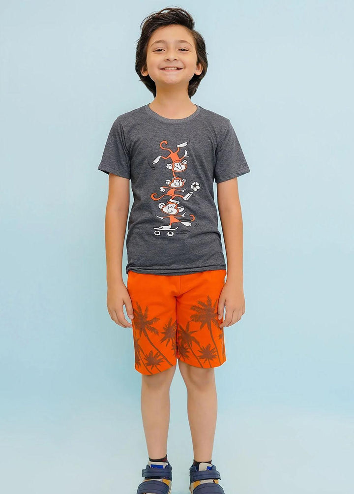 Ochre Jersey Fancy T-Shirts for Boys -  OKB-297