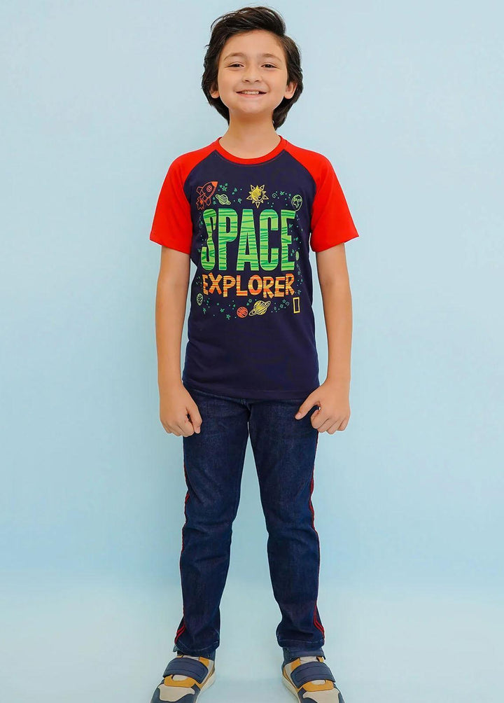 Ochre Jersey Fancy T-Shirts for Boys -  OKB-314