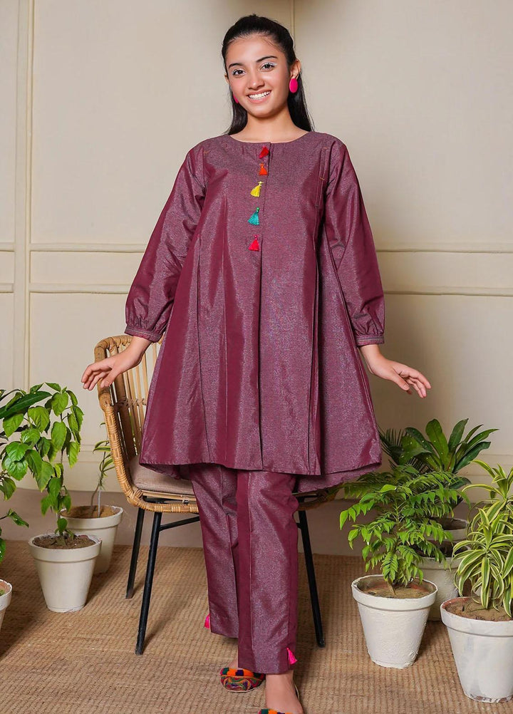 Ochre Cotton Western 2 Piece Suit for Girls -  OFW-SC-18