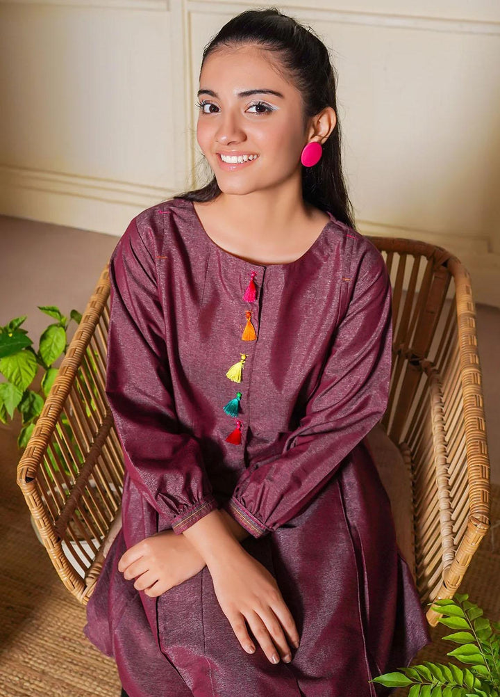 Ochre Cotton Western 2 Piece Suit for Girls -  OFW-SC-18