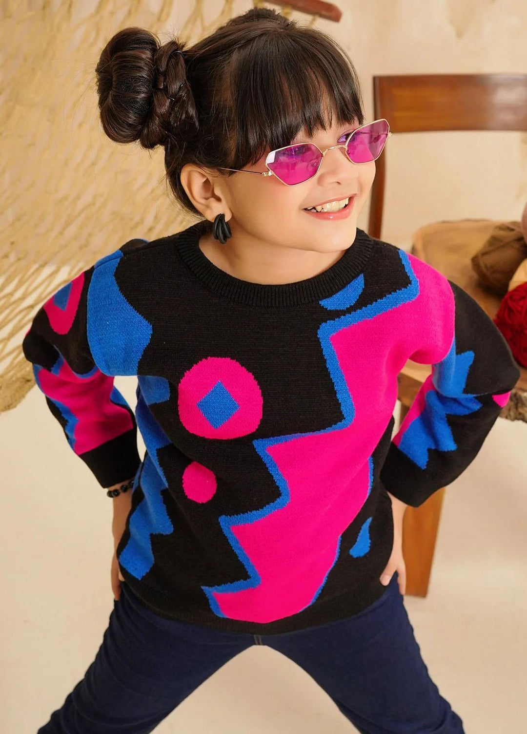 Ochre Viscose Western Sweaters for Girls -  OWSG-11