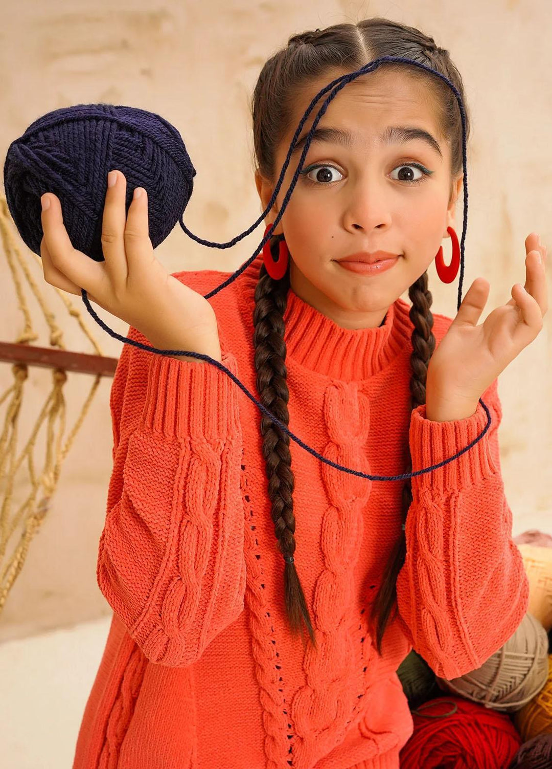 Ochre Viscose Western Sweaters for Girls -  OWSG-16