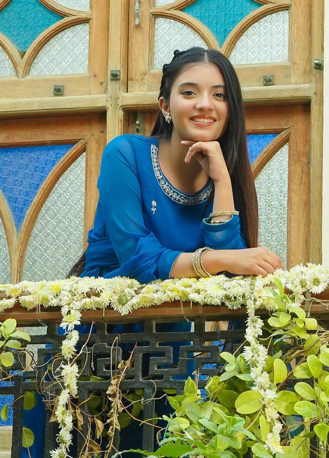 Ochre Pret Casual Chiffon 3 Piece Suit For Girls OFW-AC-38