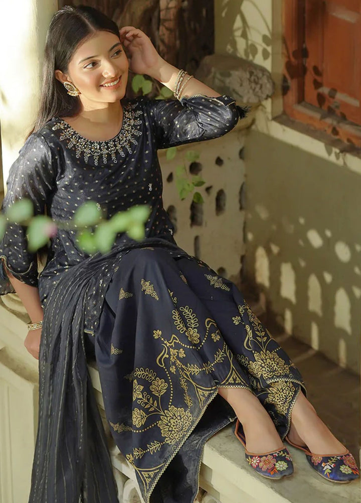 Ochre Pret Eastern Cotton 3 Piece Suit OFW-EX-07