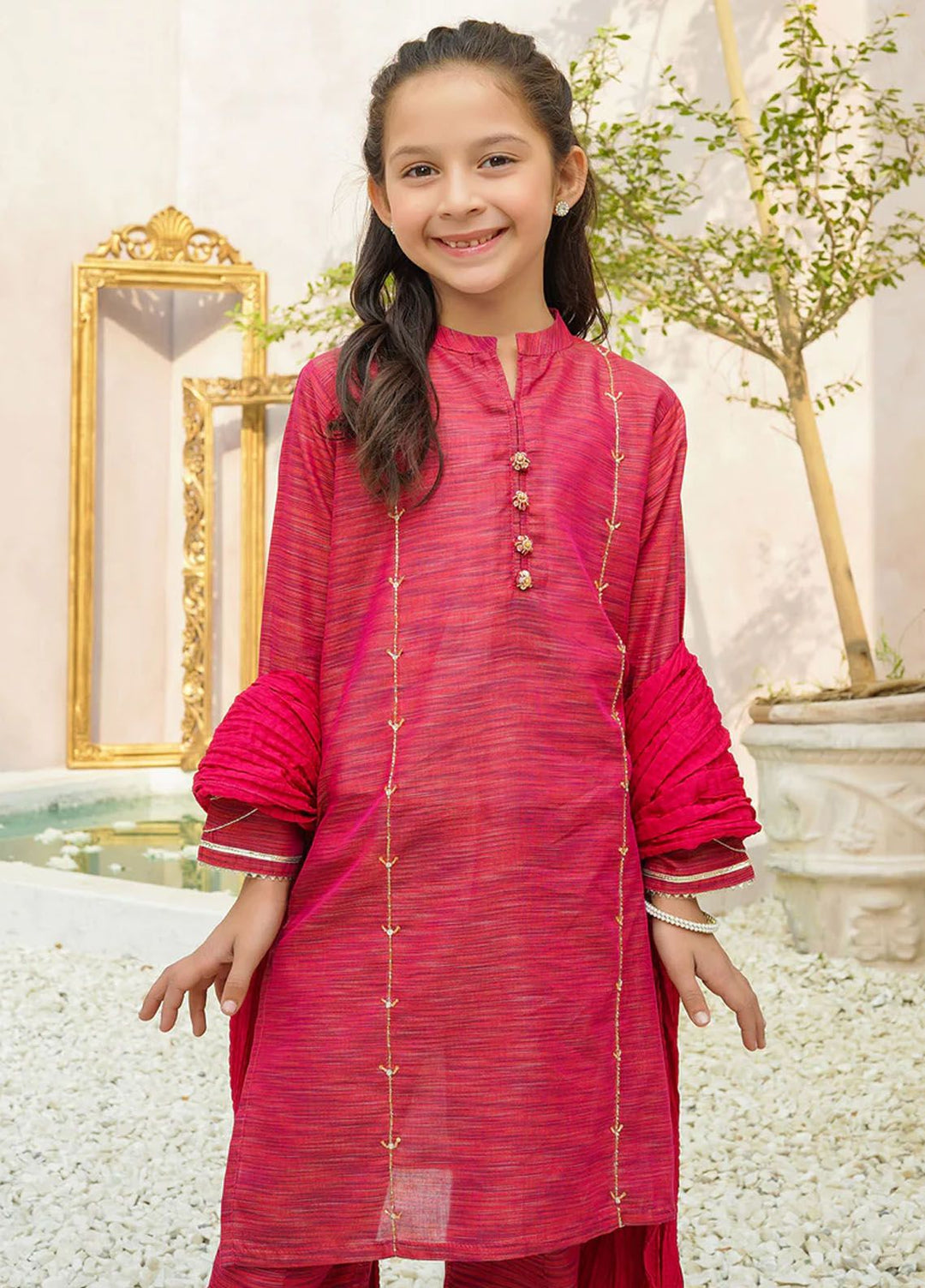 Ochre Pret Eastern Cotton 3 Piece Suit OFW-JB-27
