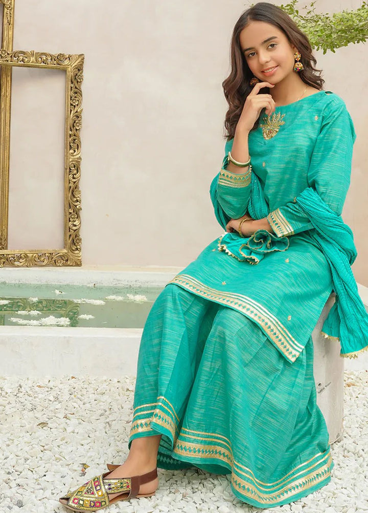 Ochre Pret Eastern Cotton 3 Piece Suit OFW-JB-29