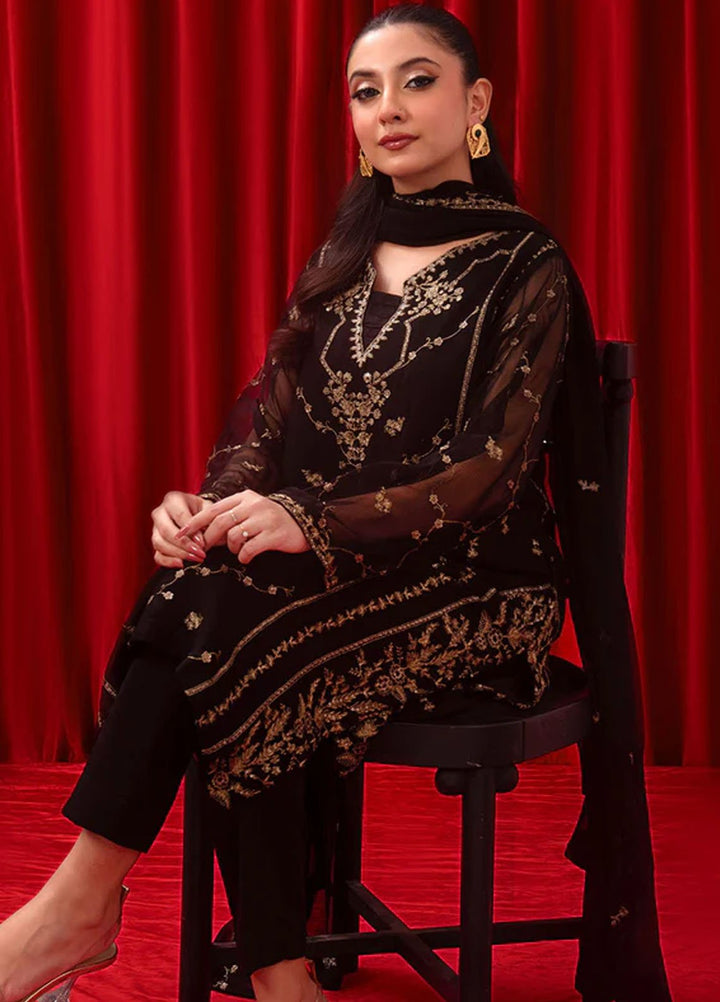 Ochre Pret Embroidered Chiffon 3 Piece SOF-02