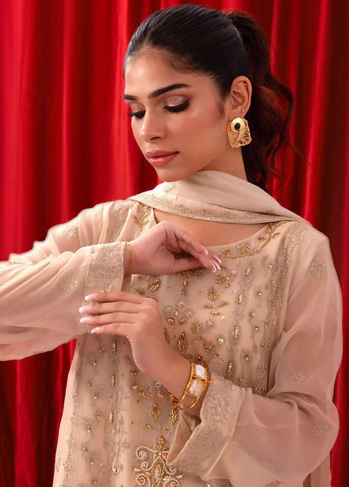 Ochre Pret Embroidered Chiffon 3 Piece SOF-05