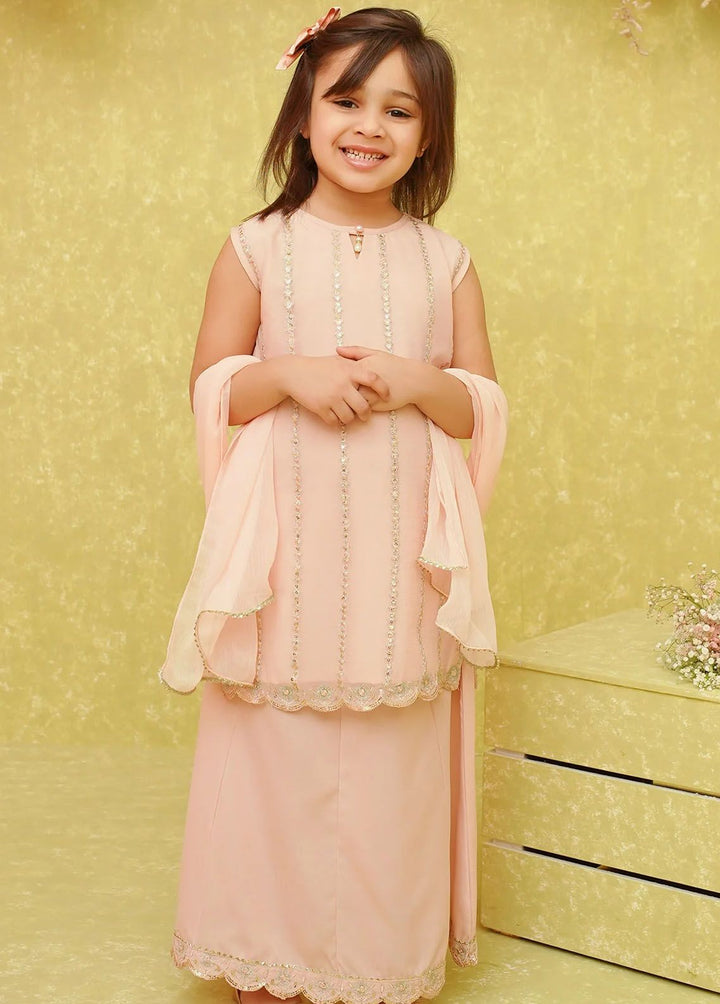 Ochre Pret Embroidered Chiffon 3 Piece Suit INCF-02