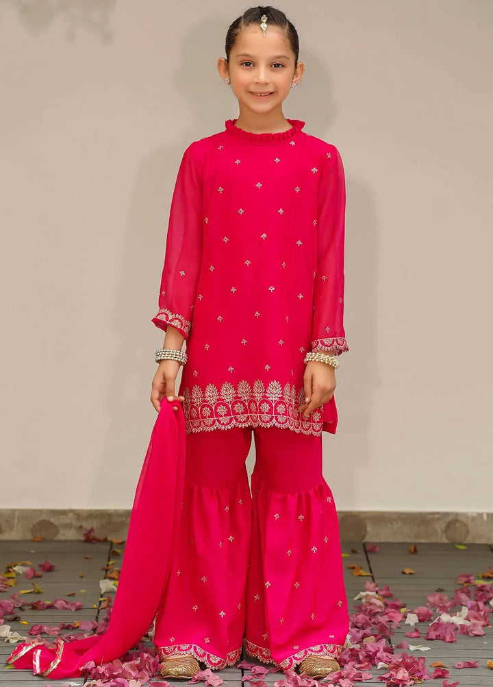 Ochre Pret Embroidered Chiffon 3 Piece Suit INSHD-02