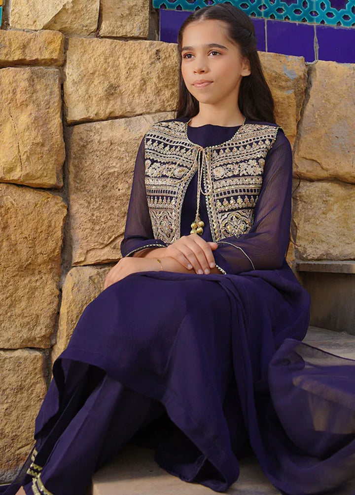 Ochre Pret Embroidered Chiffon 3 Piece Suit OFW-MAX-13