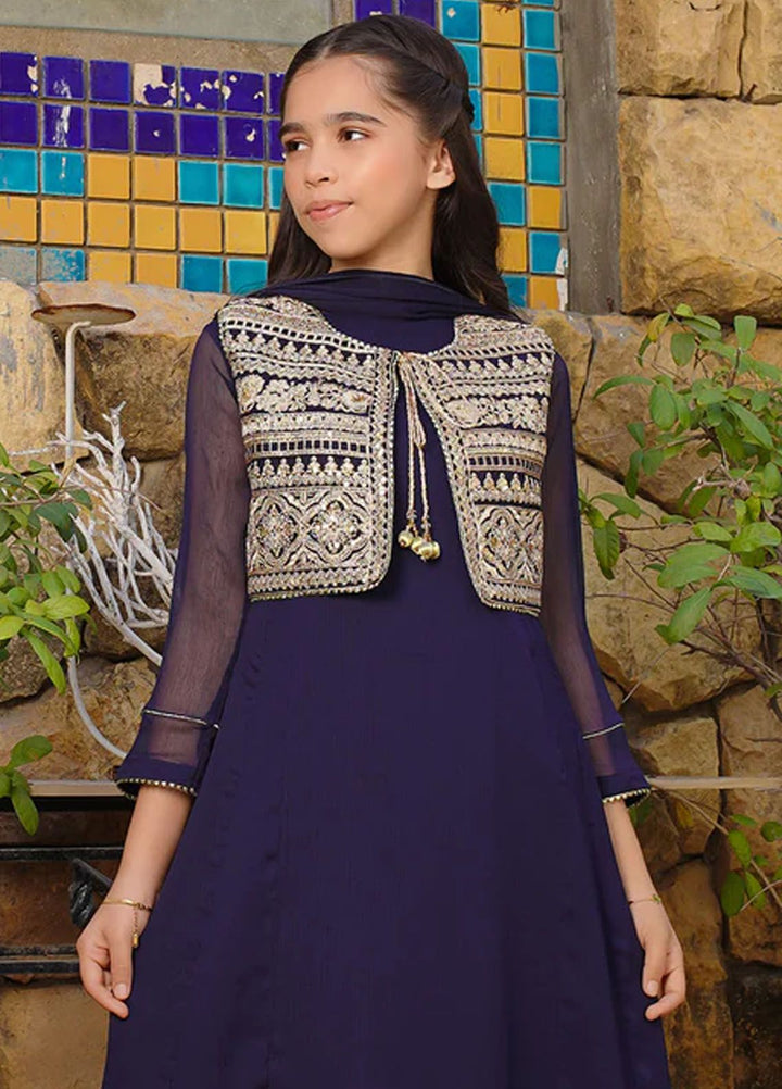 Ochre Pret Embroidered Chiffon 3 Piece Suit OFW-MAX-13