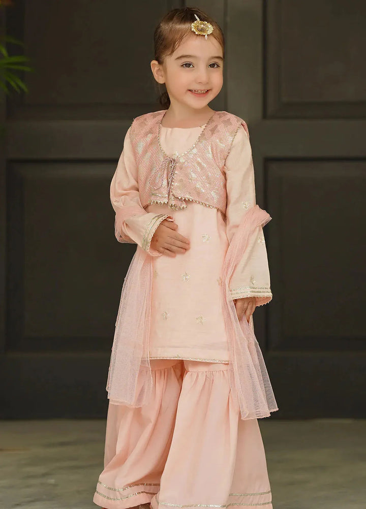 Ochre Pret Embroidered Cotton 3 Piece Suit INSHD-04