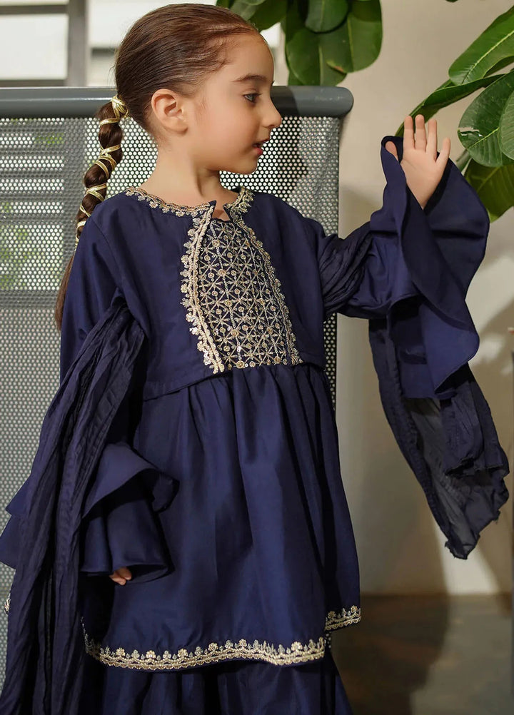 Ochre Pret Embroidered Raw Silk 3 Piece Suit INSHD-06