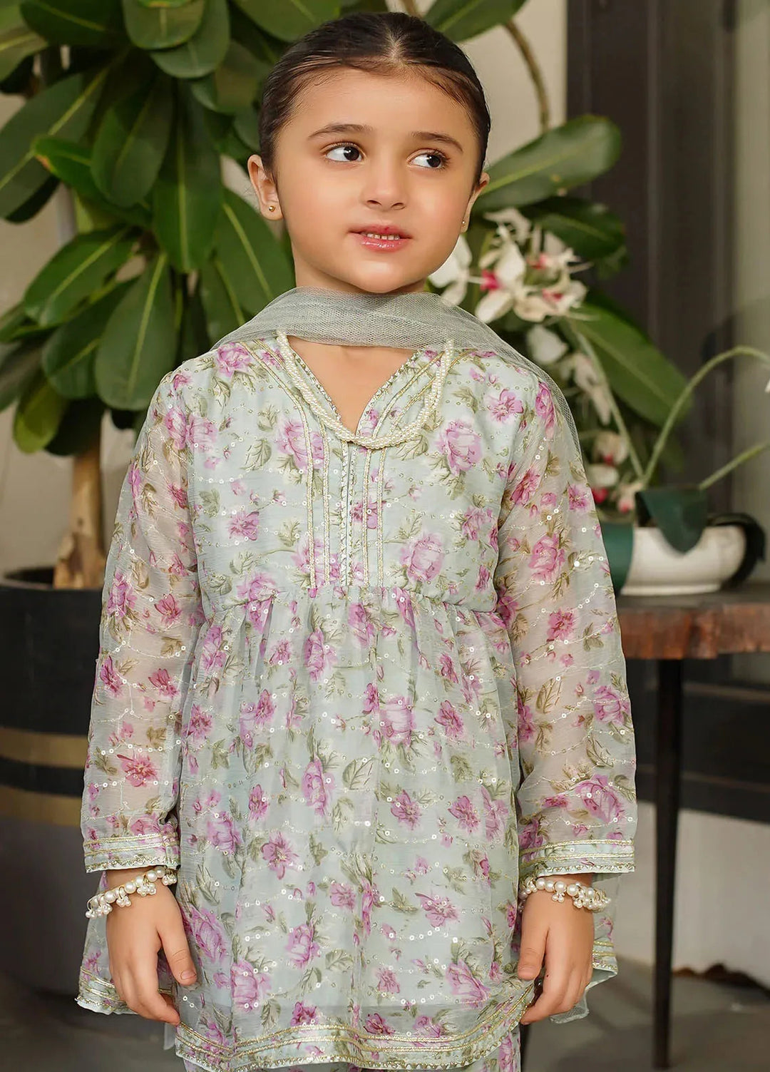 Ochre Pret Printed Chiffon 3 Piece Suit INSHD-01