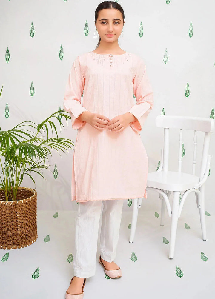 Ochre Pret Printed Cotton 2 Piece Suit For Girls OFW-SC-25