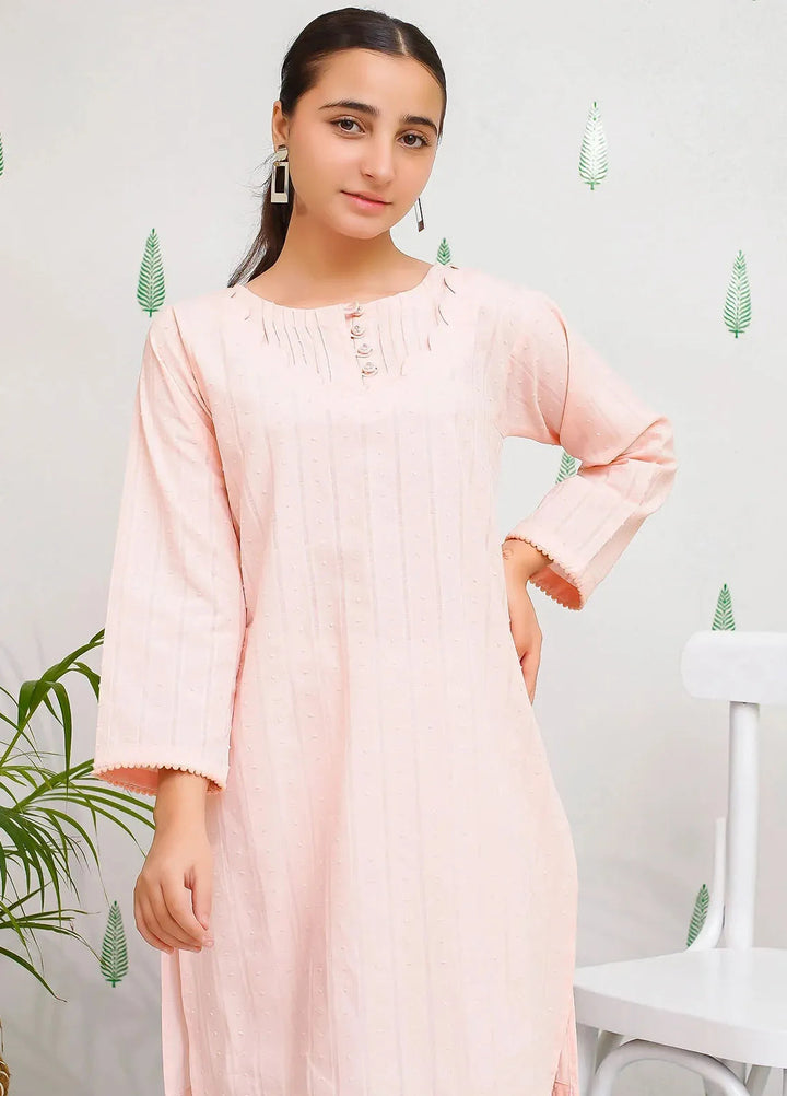 Ochre Pret Printed Cotton 2 Piece Suit For Girls OFW-SC-25
