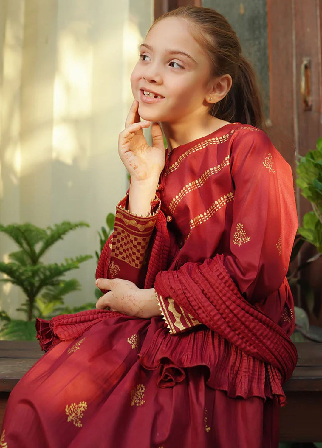 Ochre Pret Printed Cotton 3 Piece Suit OFW-PC-25