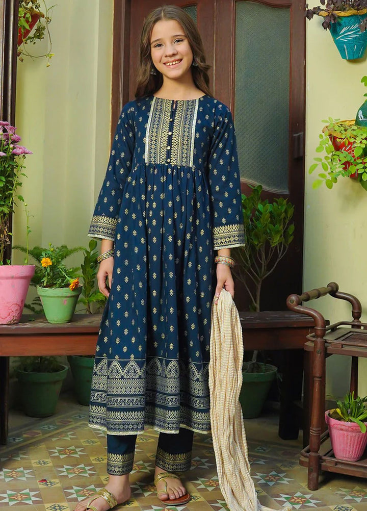 Ochre Pret Printed Cotton 3 Piece Suit OFW-PC-26
