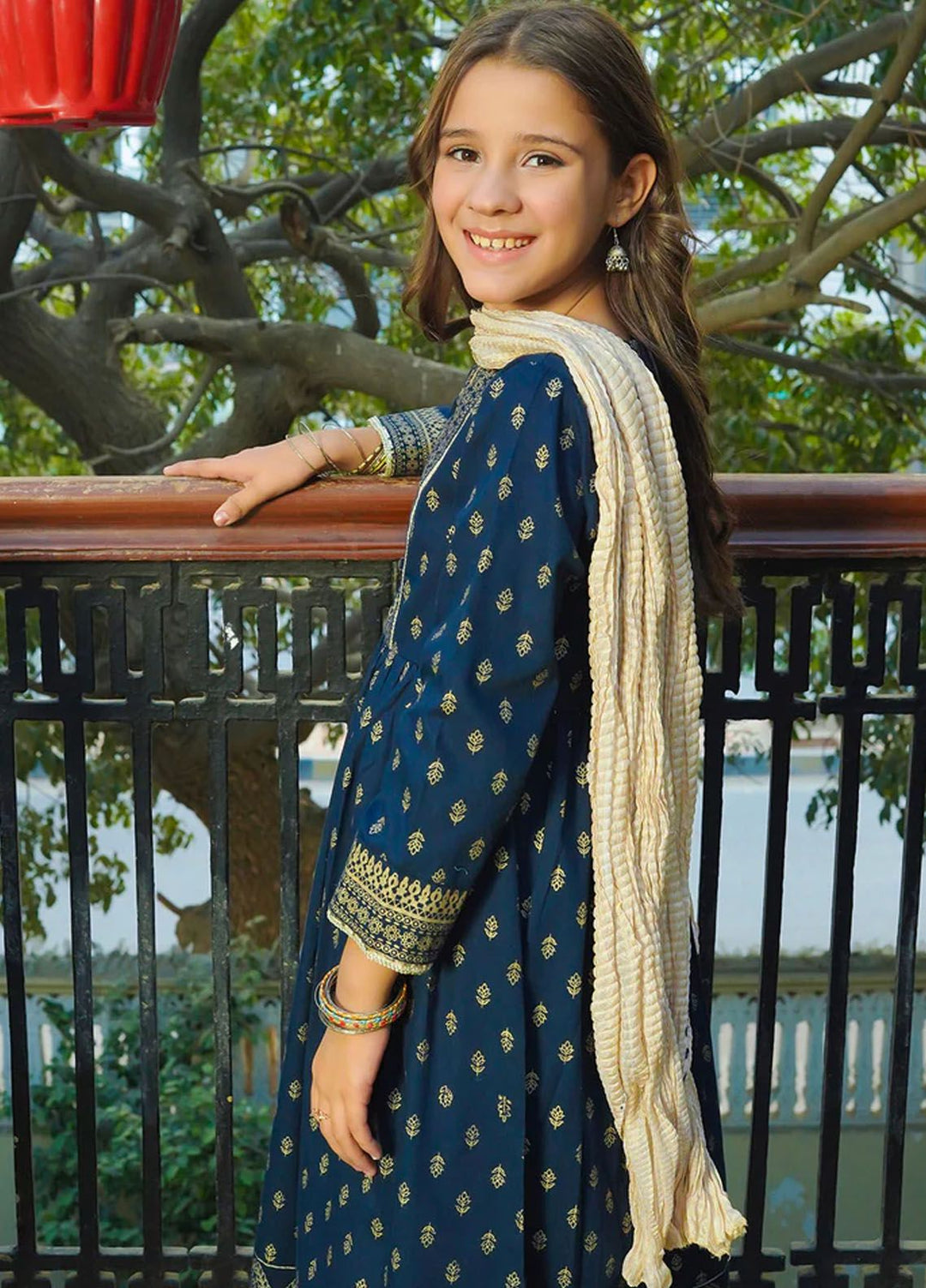 Ochre Pret Printed Cotton 3 Piece Suit OFW-PC-26