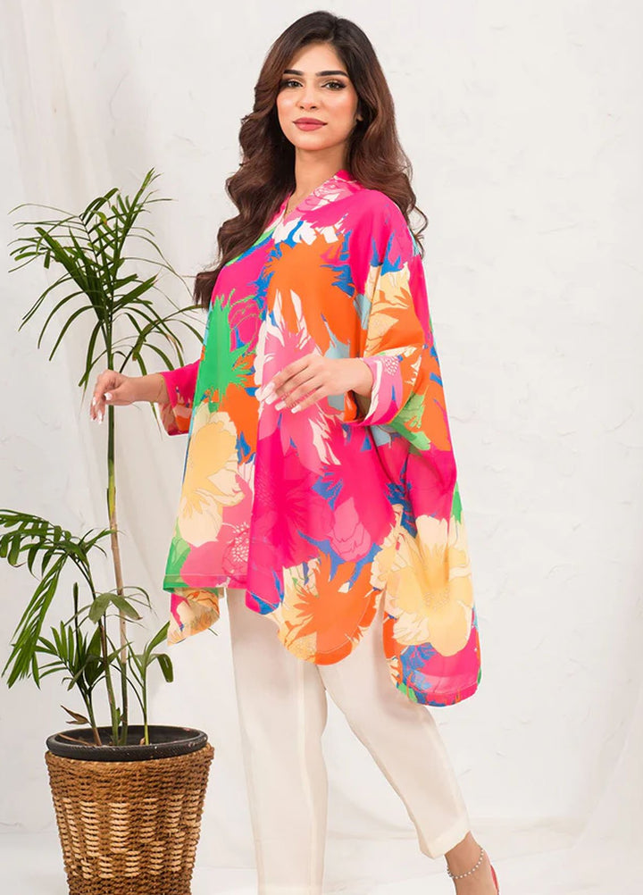 Ochre Pret Printed Georgette 1 Piece SOWC-05