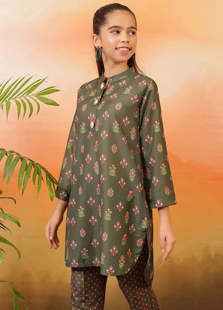 Ochre Pret Printed Lawn 2 Piece Suit COR-103