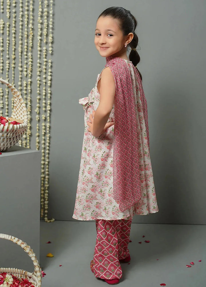 Ochre Pret Printed Lawn 3 Piece Suit For Kids INDP-08