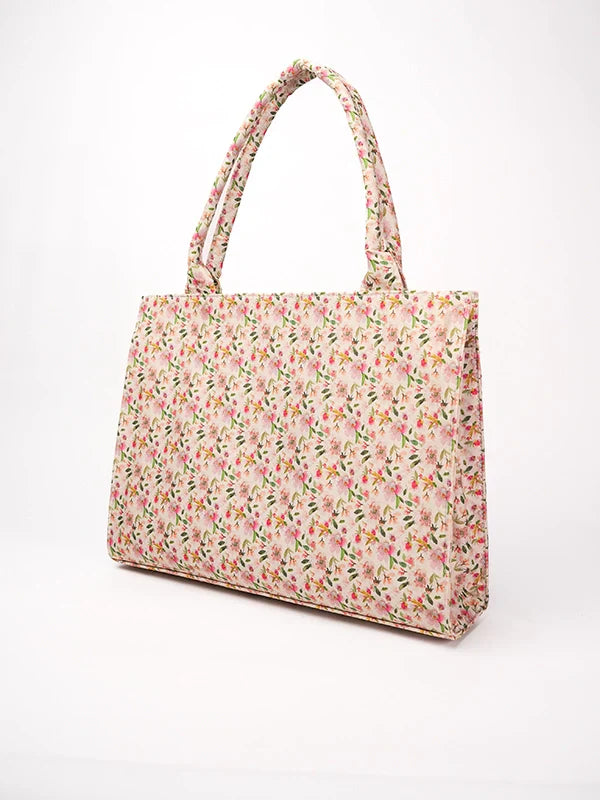 Maa aur Mai by TJK Designs Printed Oeillet Canvas Tote - Casual Collection