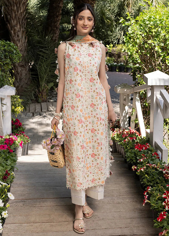 Oh Spring by Izel Embroidered Cotton Suits Unstitched 3 Piece Flora - Summer Collection