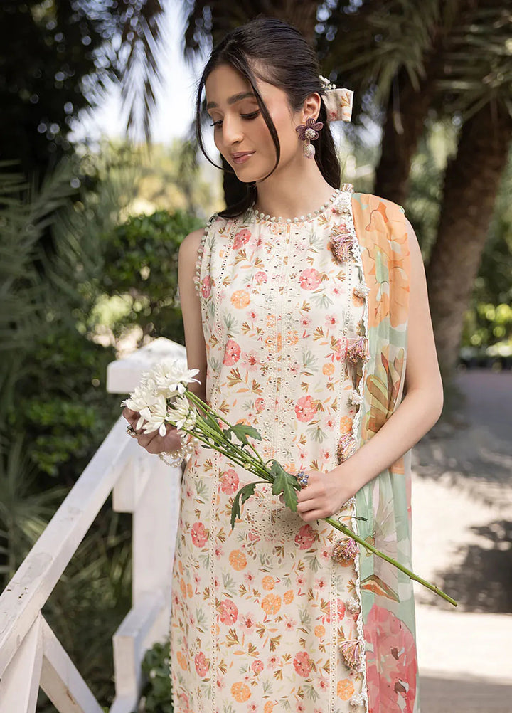 Oh Spring by Izel Embroidered Cotton Suits Unstitched 3 Piece Flora - Summer Collection
