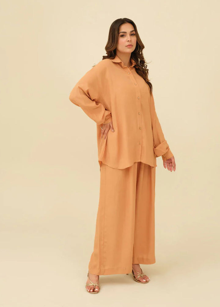 Old Money by Apricocia Pret Solid Cotton 2 Piece Suit Mocha Muse